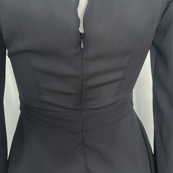 For Love & Lemons Vivi Embroidery Sequin Ruffle Mini Dress in Black Size XS - Picture 12 of 17